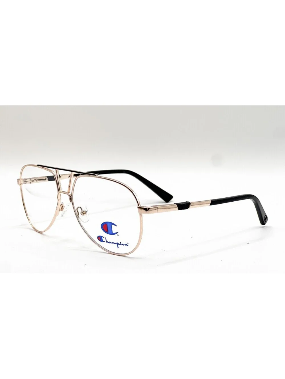 Champion Lou C01 Gold Black Aviator Authentic Eyeglass Frames 57-14-147